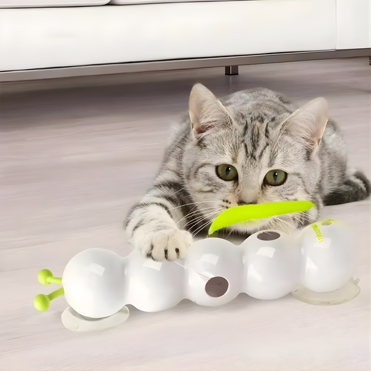 Interactive cat toy designed to stimulate feline engagement and promote active playtime indoors